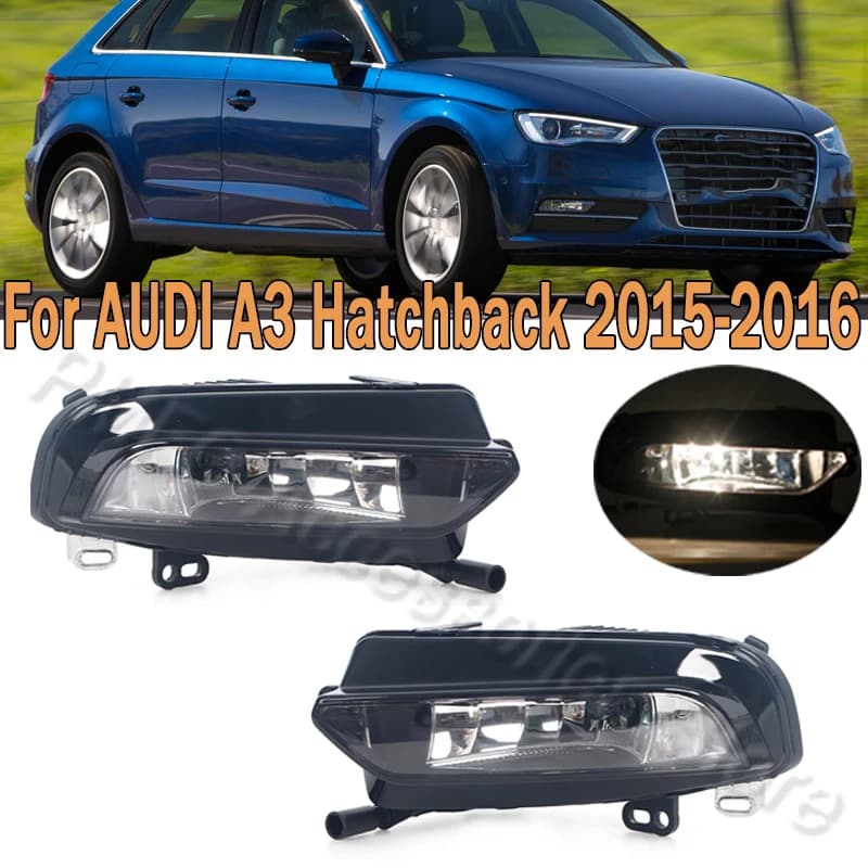 PMFC Paraurti Anteriore Fendinebbia Montaggio Fendinebbia Luce di Guida Con Buld Per AUDI A3 Hatchback 2015-2016 8V0941699C 8V0941700C