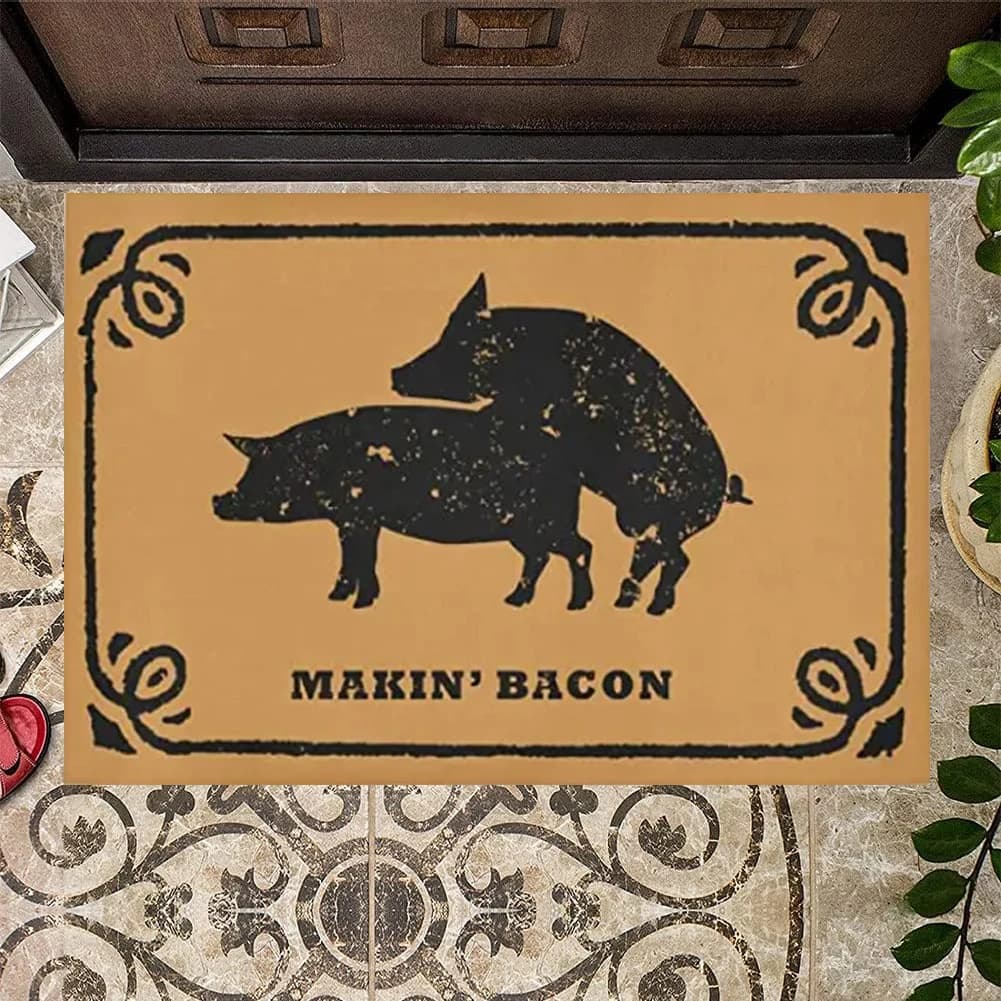 Makin bacon Zerbino Gomma Bagno Cucina Zerbino Giardino Garage Porta Tappetino Tappeto antiscivolo Tappeto d'ingresso