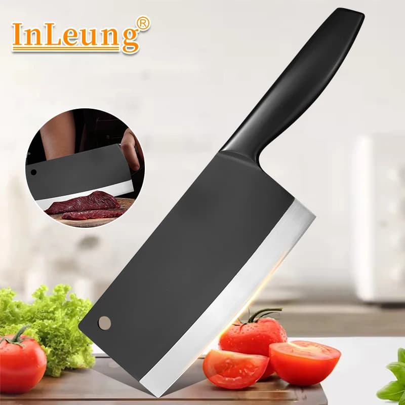 Stainless Steel Cleaver Kitchen Chef Knife Super Sharp Cutter for Meat Vegetable Cutting Household Kitchen Cooking Accessories