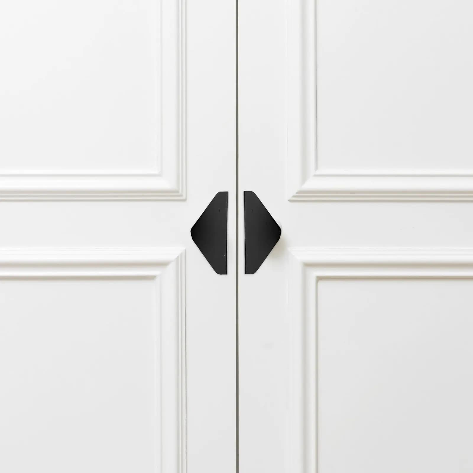 Maniglie a triangolo per cassetti, 4 pezzi, in alluminio spaziale, pomelli per armadietti, moderni ed eleganti, a forma triangolare, per casa, cucina, armadio, guardaroba