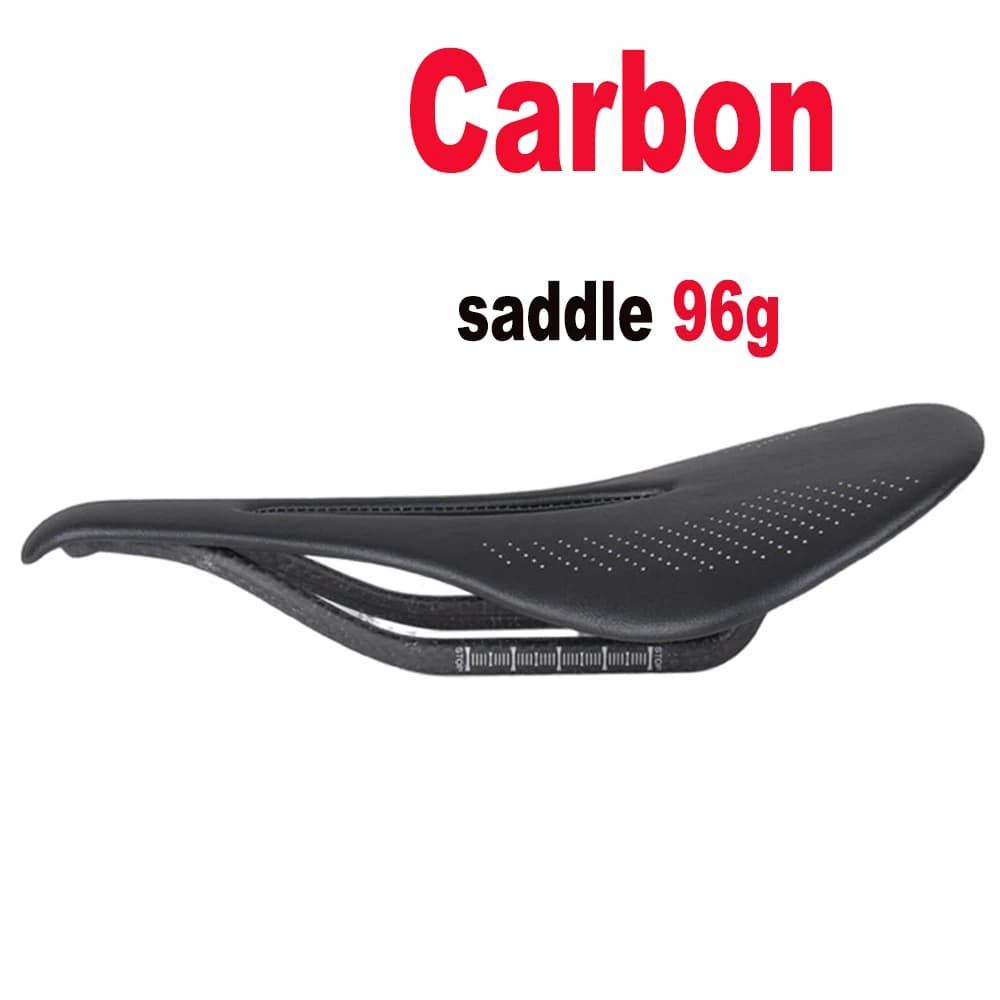 Sella in carbonio super leggera da 96 g Sella per bici da strada MTB/Sella per bicicletta con guide in carbonio 240 * 143/155 mm