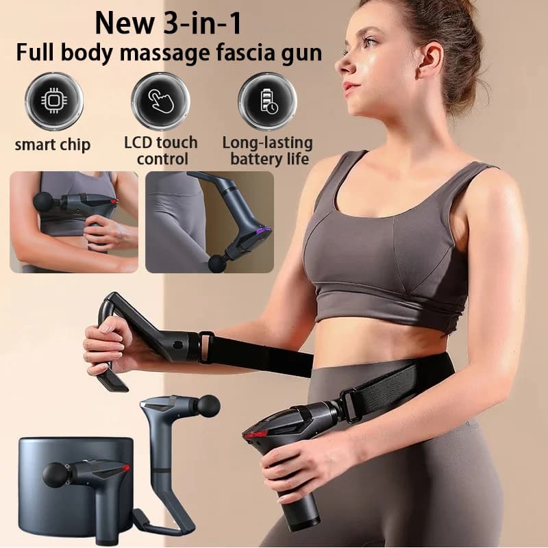 Multi-functional striped blade with removable handle, vibrating massage, professional massager for muscle relaxation fitness