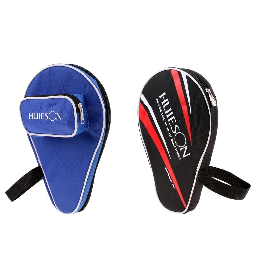 Table Tennis Racket Case with Ball Pocket Shockproof Oxford Cloth Paddle Bag for Table Tennis Balls and Rackets
