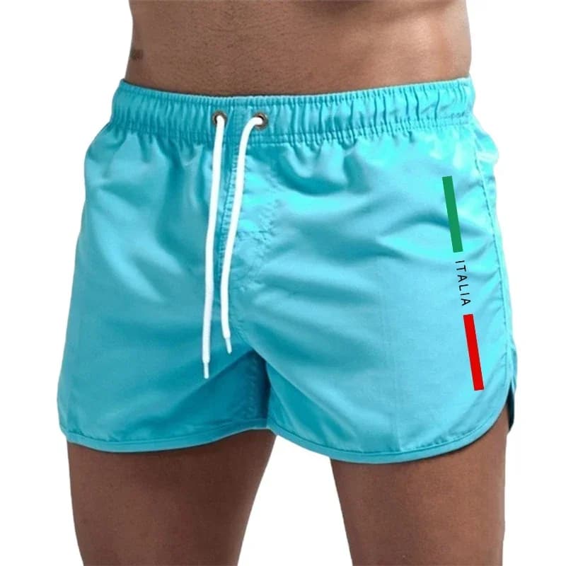 Italy Summer Men Casual Fashion Board Shorts High Quality Man Beach Quick Dry Shorts Daily Running Fitness Cycling Short Pants