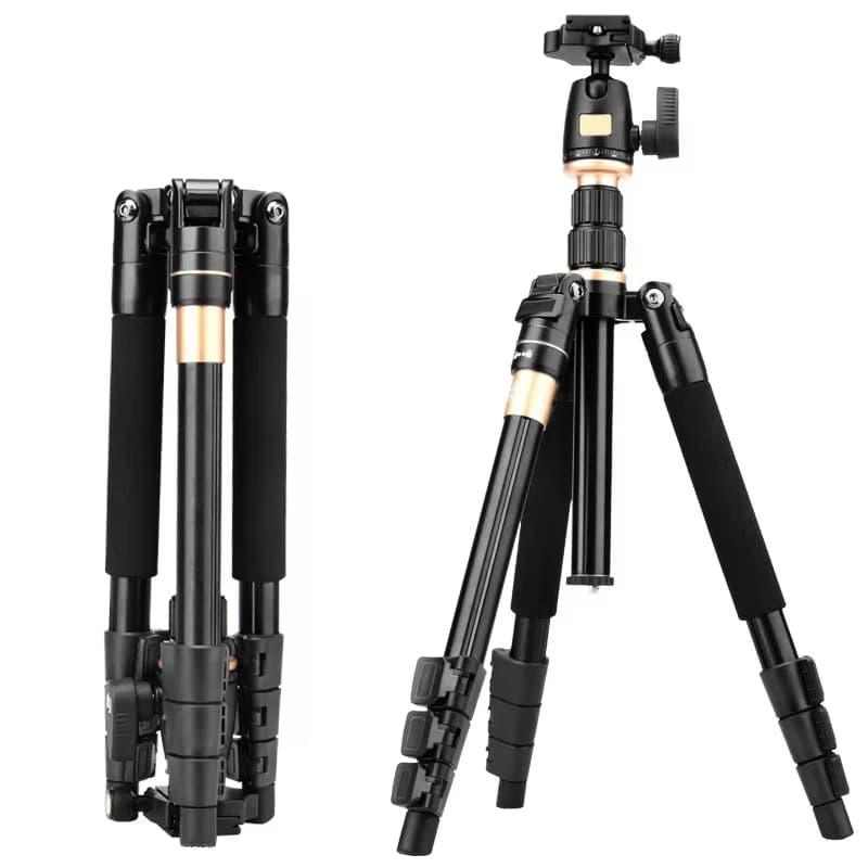 Treppiede professionale regolabile con supporto per luce anulare per telefono con fotocamera da 142 cm