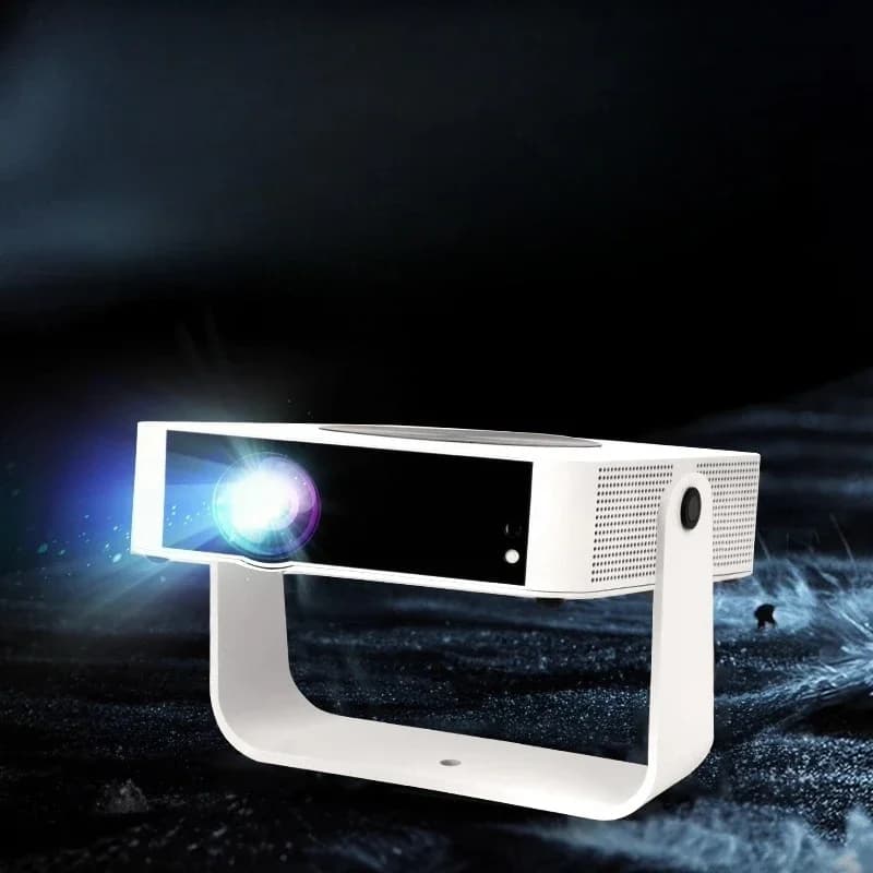 Proiettore domestico ad altissima definizione, collegabile allo schermo del cellulare, piccolo dispositivo all-in-one.