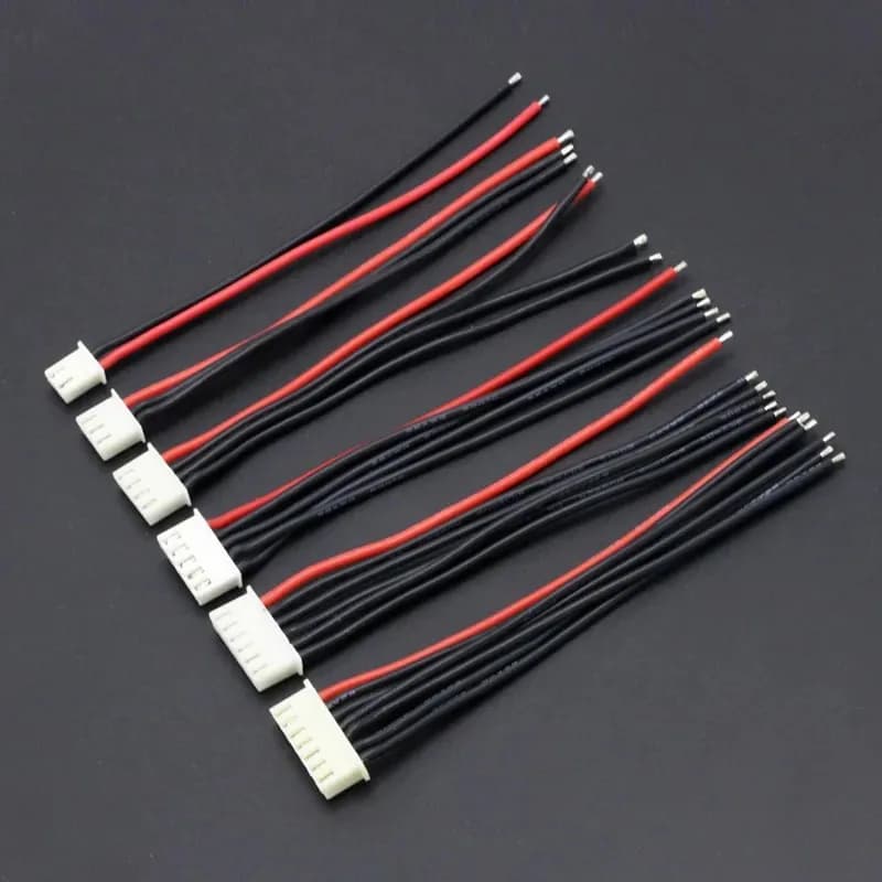 5 Pz JST XH 1S 2S 3S 4S 5S 6S 7S Lipo Batteria Bilanciamento Cavo del Caricatore IMAX B6 Connettore Spina 22AWG Filo di Silicone 10 cm 20 cm