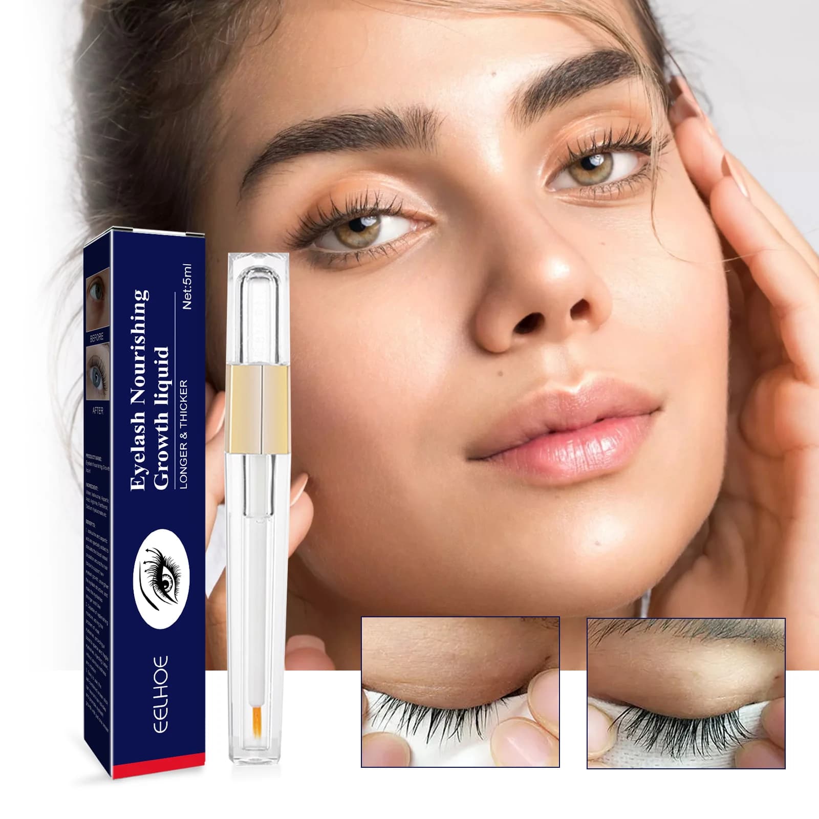 Mascara spesso naturale nutriente voluminoso allungamento Curling impermeabile a prova di sbavature, snello, trucco per ciglia, 5ml muslimate