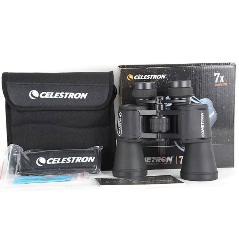 Nuovissimo binocolo Celestron COMETRON 7X50 con lenti multistrato Porro ultraleggero 71198