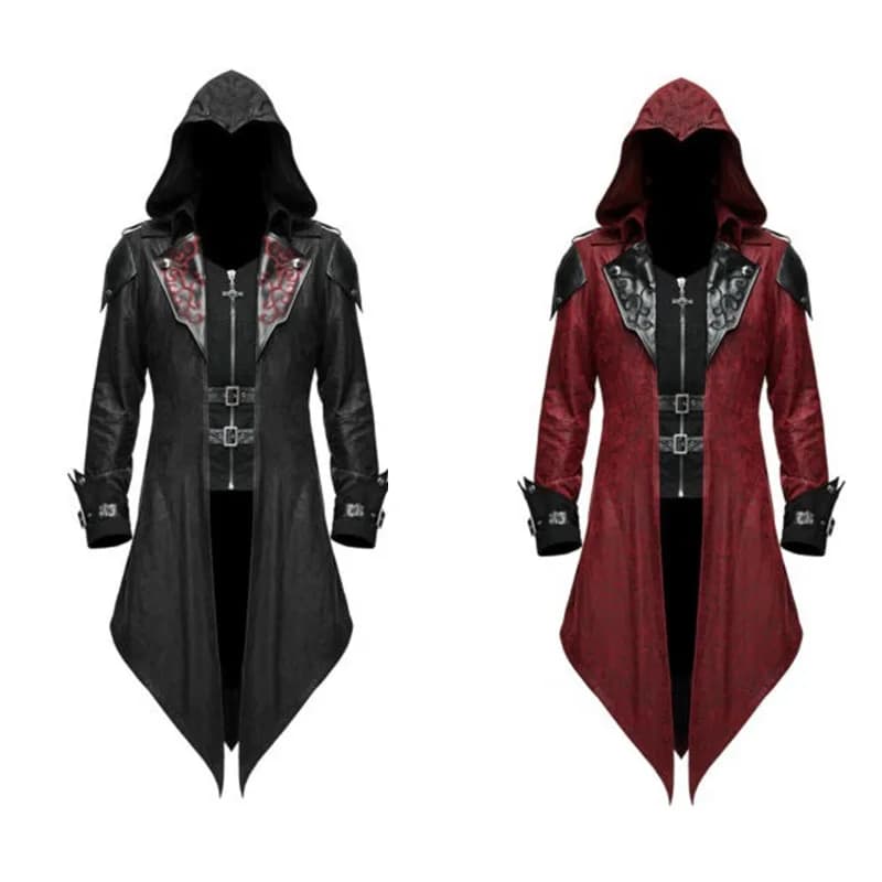 Medieval Halloween Vintage Patchwork Jacket Men's Gothic Costume Wish Brother Style 2025 Spring Collection Low Content