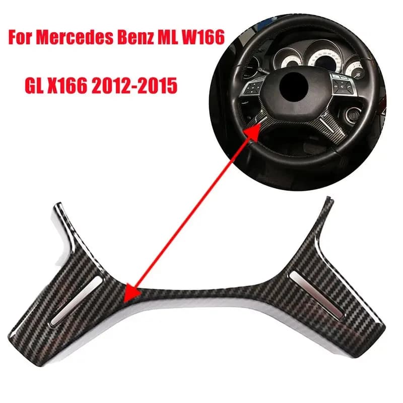 Per Mercedes Benz ML GL GLS W166 W204 W212 W463 Cornice Volante Interno Auto Rivestimento Pannello Centrale Adesivo Nero Argento