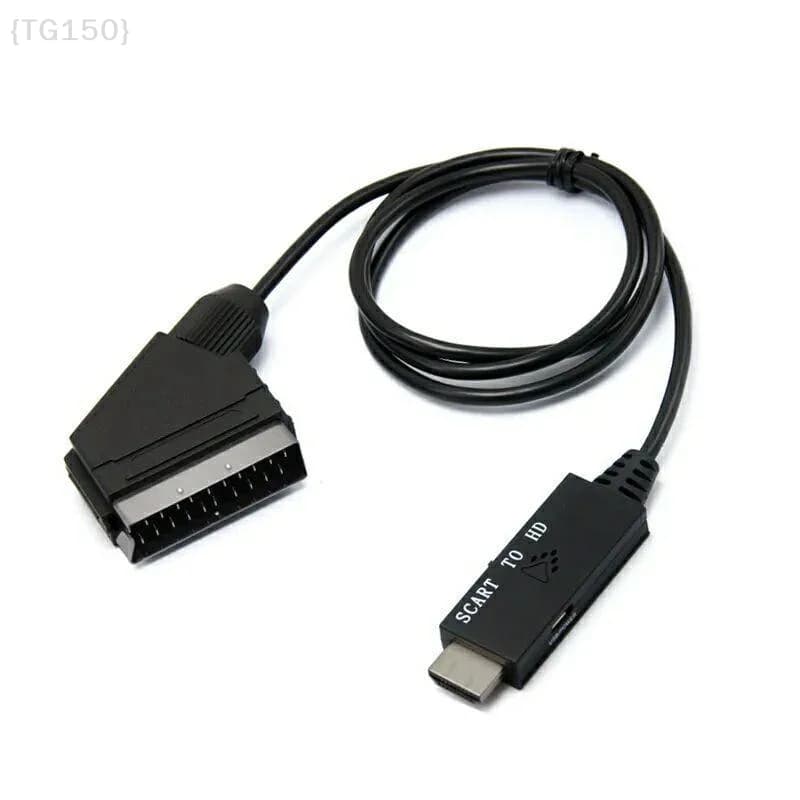 【Ja】Cavo convertitore SCART Plug & Play, da ingresso a uscita SCART per lettore VHS VCR DVD, adattatore audio video HD