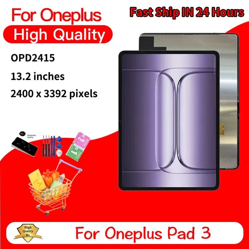 13.2“inch for 1+ Pad 3 Display For Oneplus Pad 3 OPD2415 LCD Display Touch Screen Digitizer Glass Assembly Repair Parts