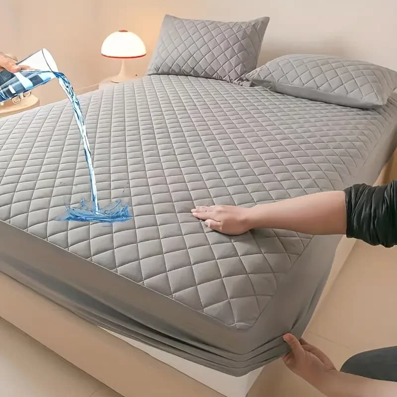 Waterproof, soft and breathable bed, sheet with corners for single or double bed