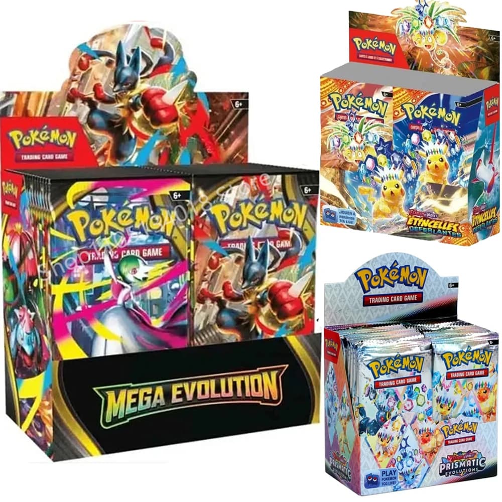 & HOT Inglese Spagnolo Franch Pokemon Carte Gioco MEGA EVOLUTION SCARLET & VIOLE 151 Prismatico Booster Battle Transaction Card