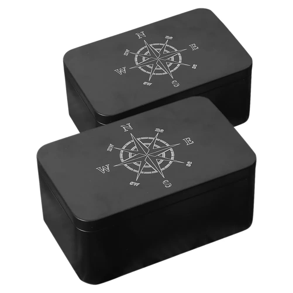 Tarot Card Storage Box 2 Pack Heavy Duty Iron Holder for Playing Cards Board Games Compact Travel