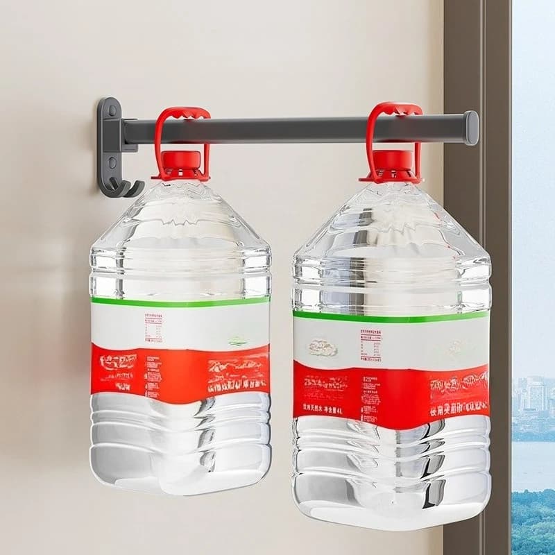 Portasciugamani Salvaspazio da Parete, Porta Asciugamani Multifunzionale per Bagno e Cucina, Girevole