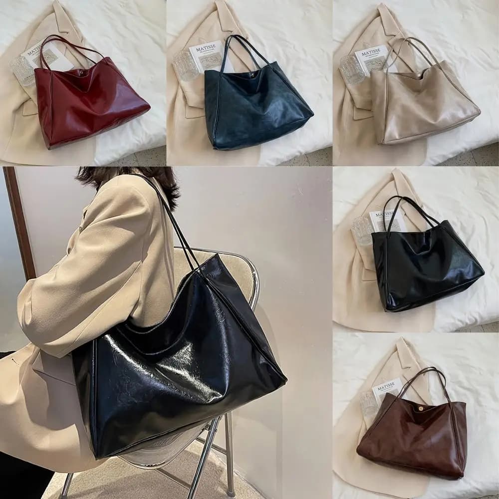 Convenient Large Capacity Tote Bag PU All-match Shoulder Bag Commuting Bag Daily Life Women's Handbags