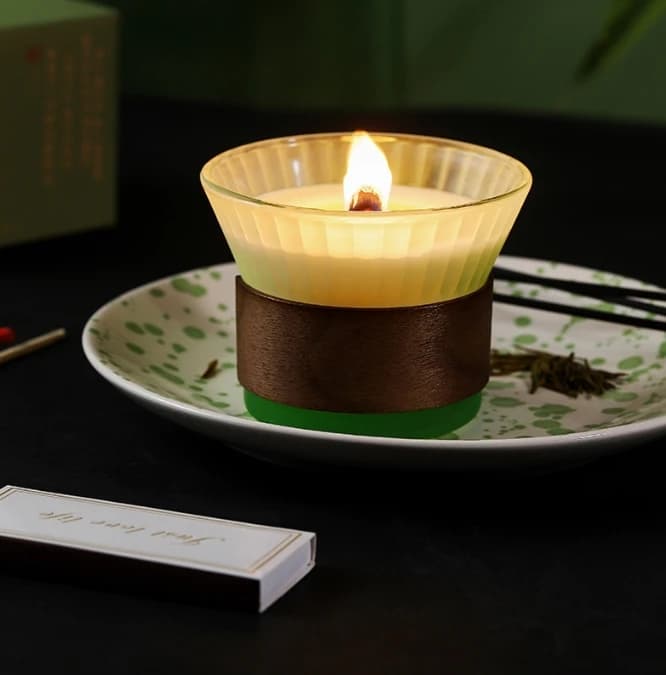 9LGY94RJPK Water Lily Aromatherapy Candle Indoor Atmosphere Creative Gradient Cup Aromatherapy Candle
