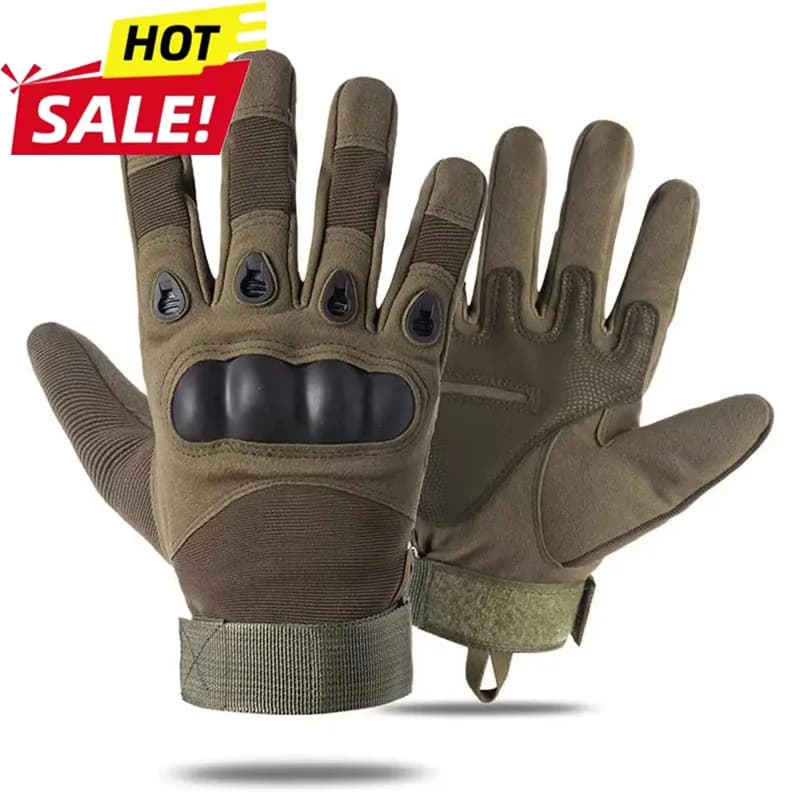 Outdoor Wear-resistant Gloves Full Finger Hard Knuckle Men's Gloves Sports Shooting Hunting Airsoft Motorcycle Cycling Gloves