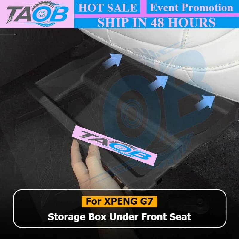For Xpeng G6 2025 Car Under Seat Storage Box Organizer Front Passenger Lower Consoles Storage Box Drawer Tiyding Organizer Case