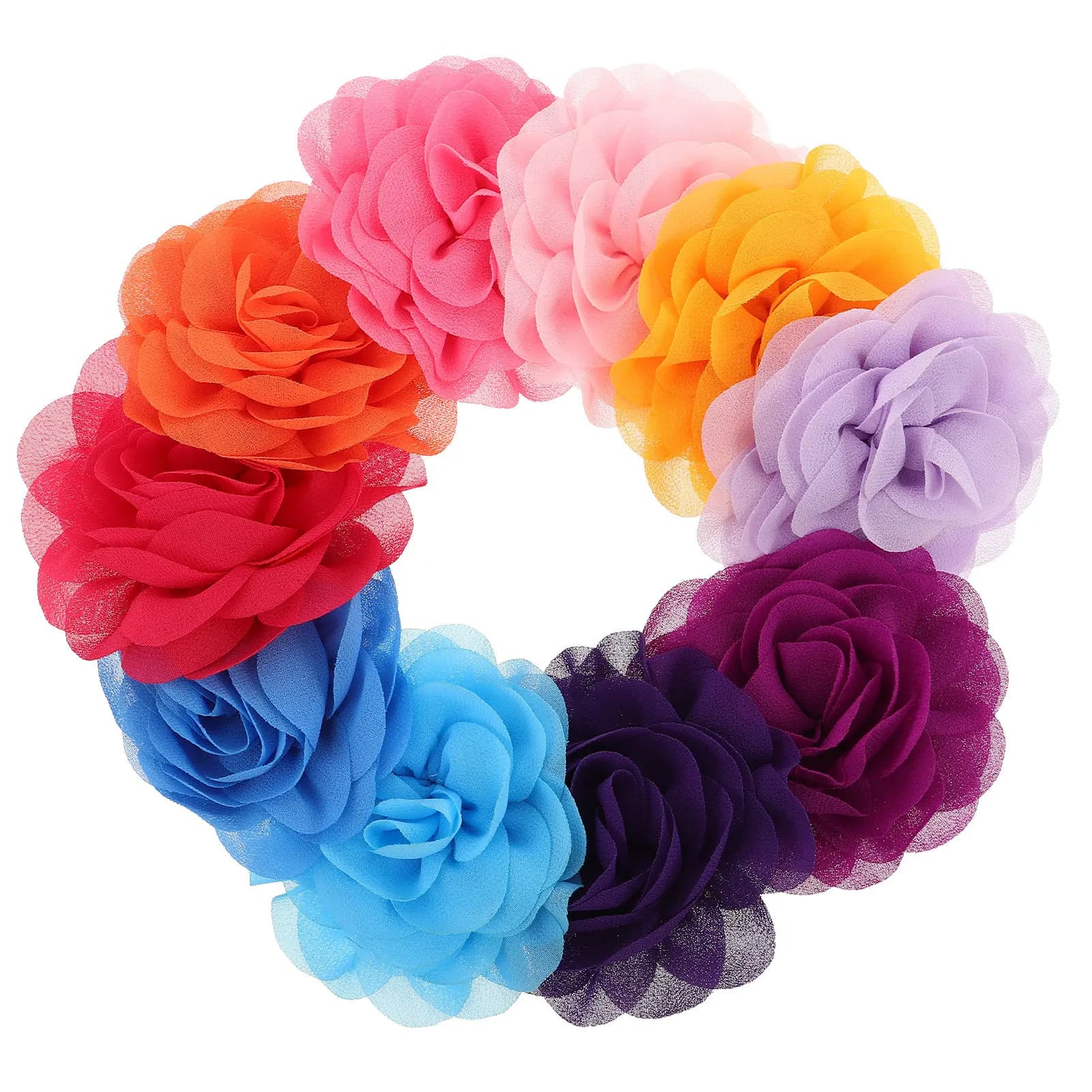 20 Pezzi Collare Floreale per Animali Domestici, Fiocco in Chiffon per Cani, Accessorio Leggero per Toelettatura di Gatti, Cuccioli e Cani