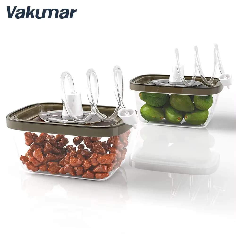 Vakumar contenitori per alimenti in vetro da 2 pezzi conserva contenitori ermetici per sottovuoto per marinare con coperchi preparazione dei pasti