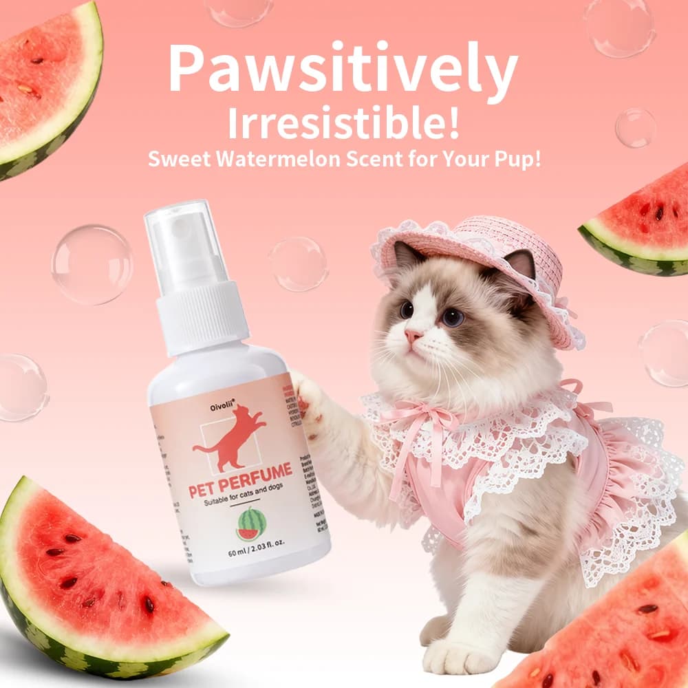 Profumo per Animali Domestici al Gusto di Anguria, Fragranza a Lunga Durata per Cani e Gatti, Spray Deodorante e Rinfrescante per la Casa
