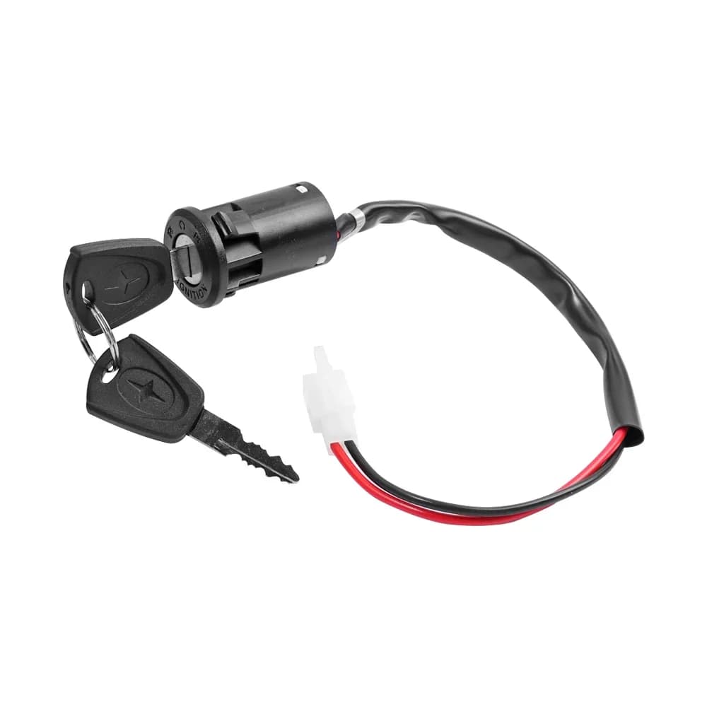 Universal Ignition Key Switch Electric Scooter Ignition Keys on-Off Lock Two-speed with Wire Tricycle Vehicle Assembly Kit Part