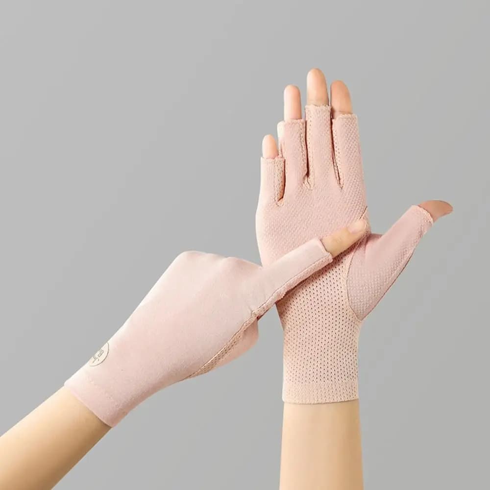 1 paio di guanti da ciclismo sexy per touch screen, guanti sottili per la protezione solare, guanti da guida per protezione solare