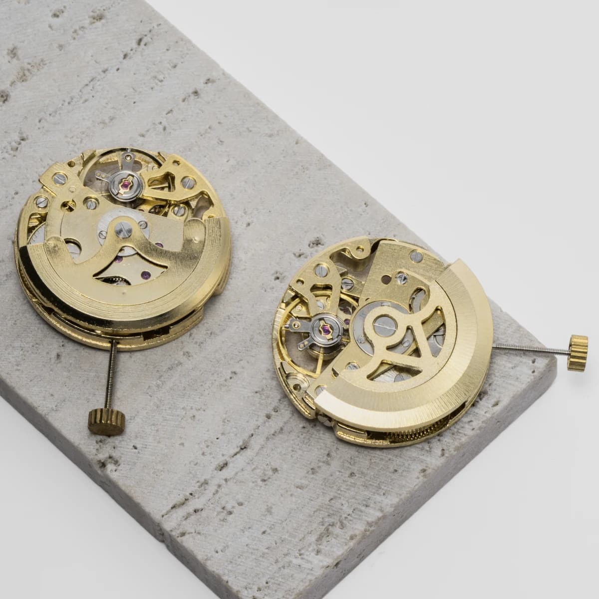 Gold Skeleton 27mm Watch Movement Single Calendar Automatic Mechanical Movement Adjustment Pendulum Watch 3 Hands Accessories
