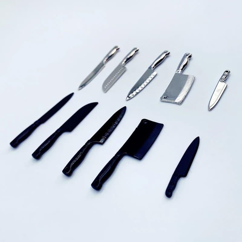 1/12 doll house mini knives model home kitchen dolls kitchen utensils accessories fiction games for children toys
