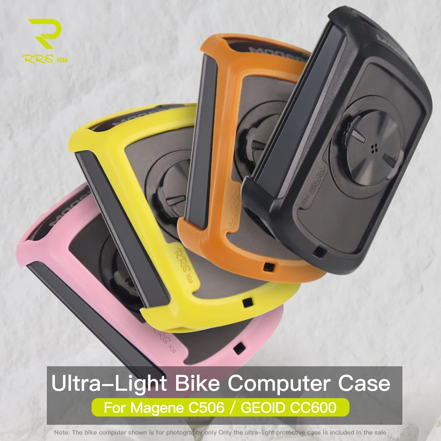 RRSKIT per Magene C506/Geoid CC600, custodia protettiva per computer da bicicletta, tachimetro GPS per bici, custodia protettiva ultraleggera anti-caduta