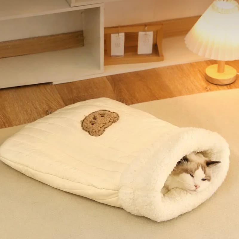 Thermal Grip for Cats: Winter Warm Bag with Padding in Plush - Pelo Chiuso for Cats, Cricetes and Small Pet