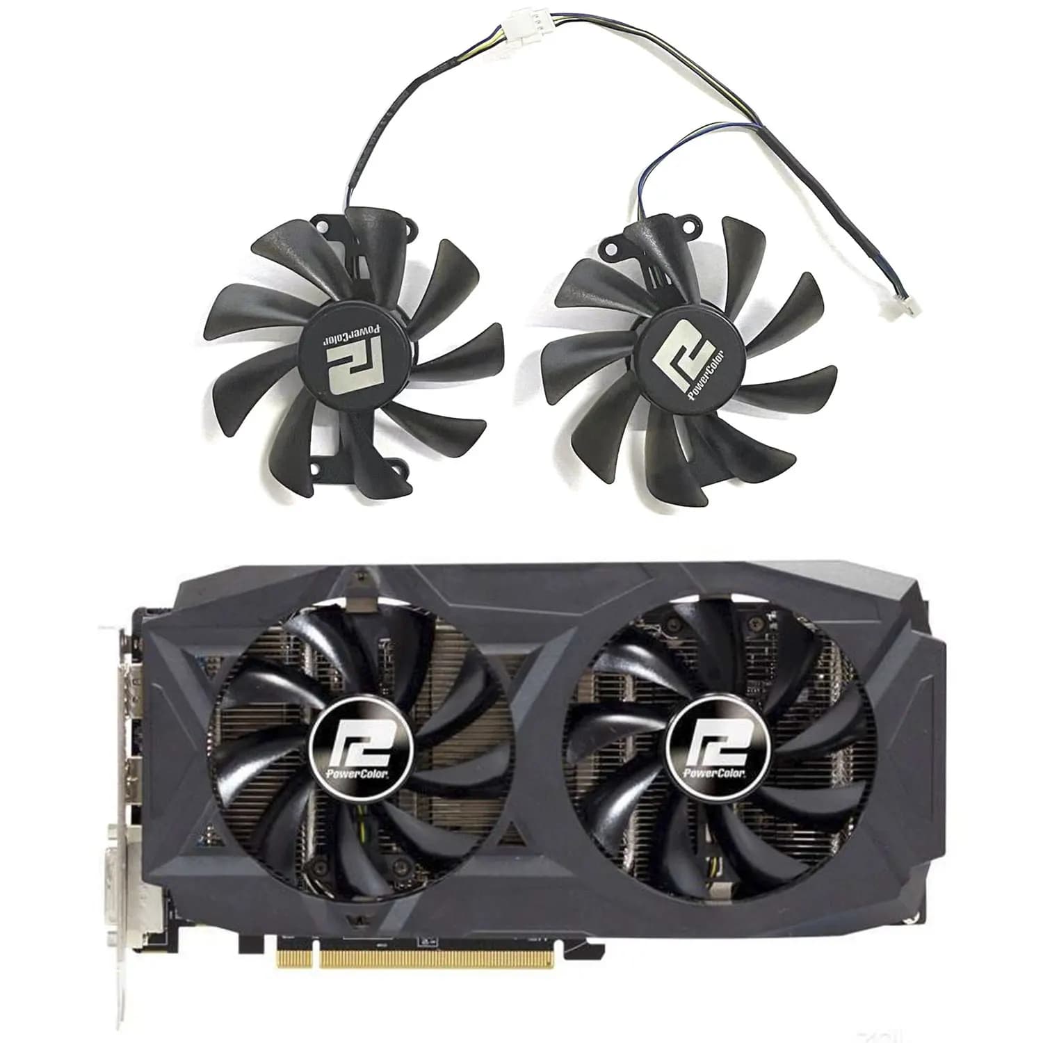 Powercolor RX 580 Red Dragon 8GB Video card Fan Replacement GPU Fan PLA09215B12H 85mm 4Pin cooling fan