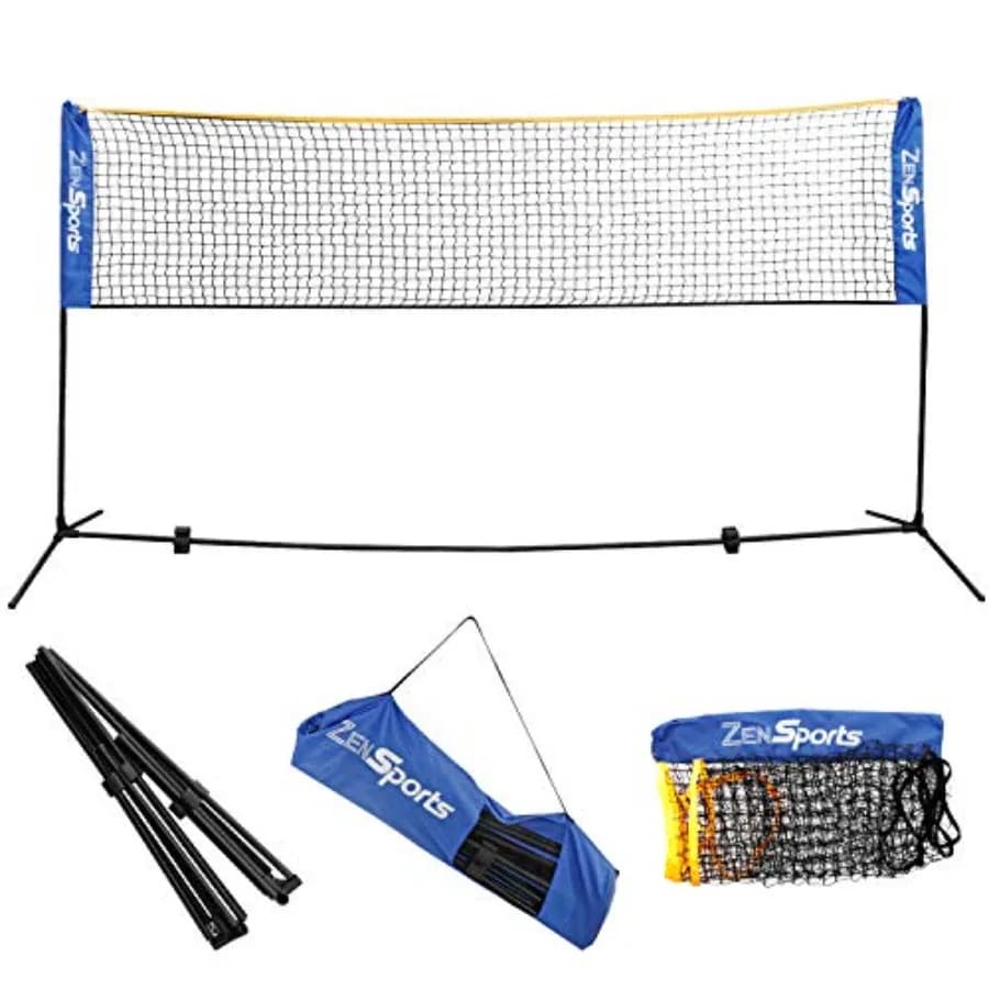 Rete da badminton/tennis portatile da 3 metri, adatta anche per calcio, pickleball e pallavolo, altezza regolabile da 0,75 a 1,5 metri per campi interni ed esterni.