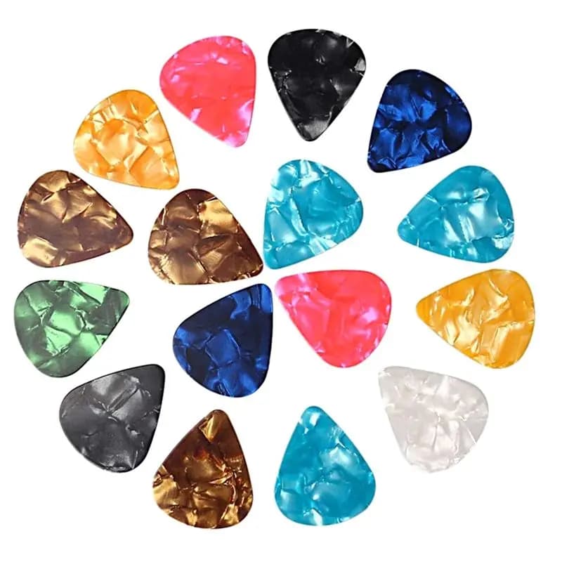 【Supernew】100 PCS Guitar Picks Celluloid 0.46Mm Thickness Celluloid Guitar Pick Plectrums For Bass, Acoustic Guitars 30X26MM
