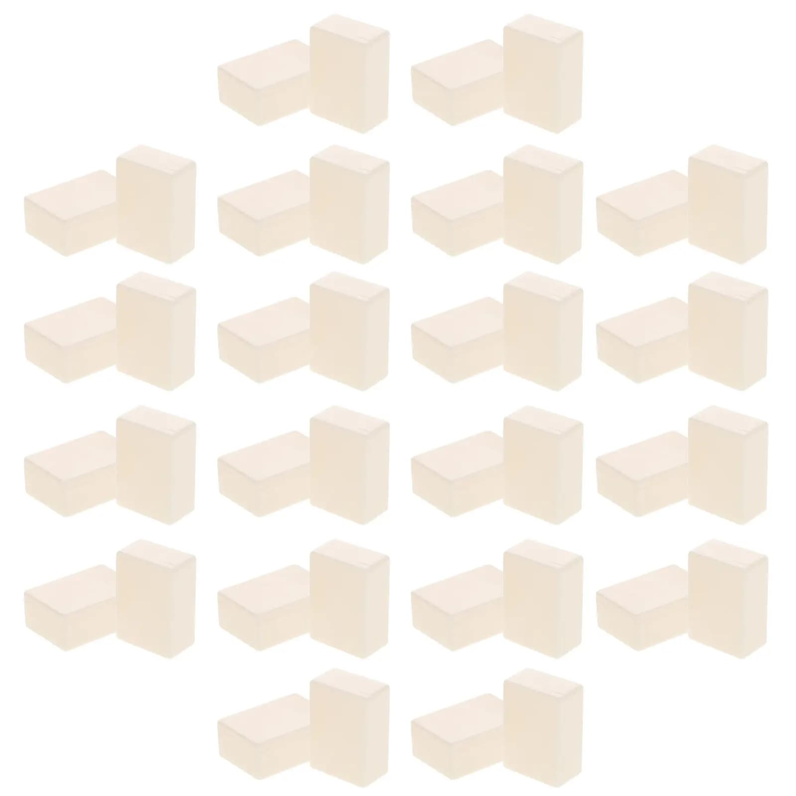 Square White Chess Pieces Blank Tiles Game Large Checkers Board Expression Blocks Building Durable Acrylic DIY Mahjong