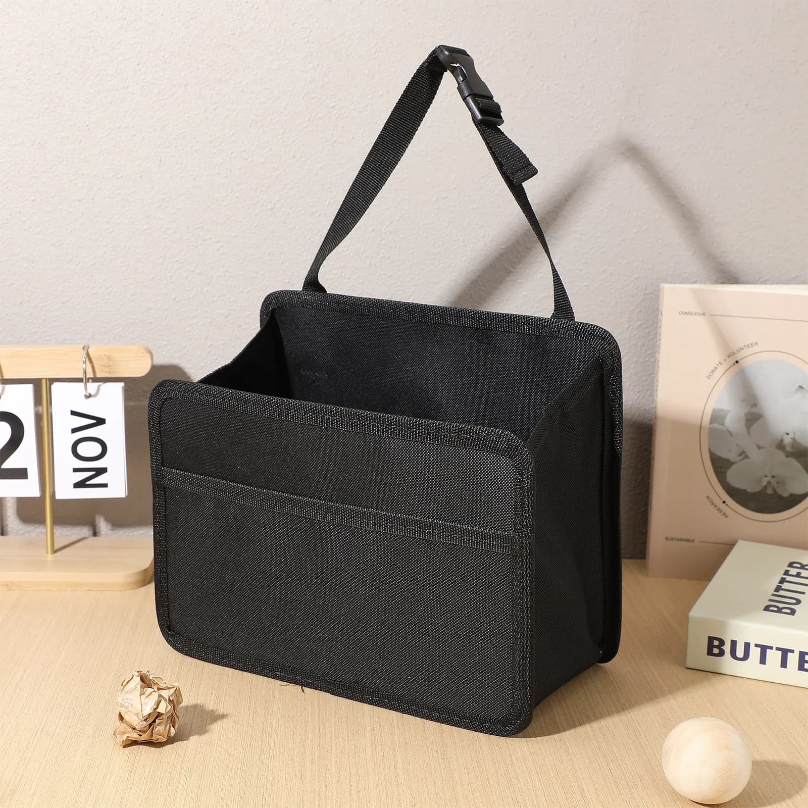 Organizer per Sedile Posteriore Auto, Contenitore Pieghevole per Poggiatesta, Spazioso Scomparto per Snack, Libri, Telefoni, Chiavi, Cestino per Auto