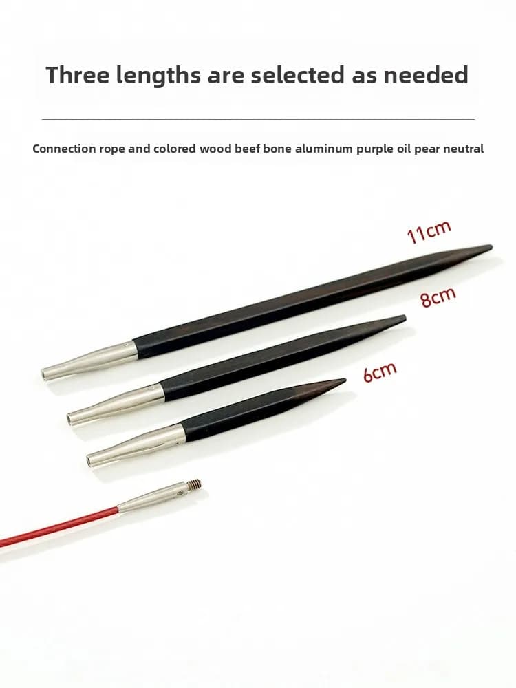 Bla Ebony Ago singolo con testa circolare per maglieria Ago per maglione fatto a mano Strumento staccabile per cucito tessile domestico fai-da-te