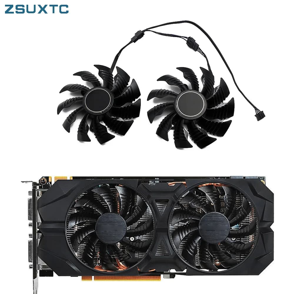 PLA09215S12H T129215SU GTX960 Ventola di raffreddamento per Gigabyte GeForce GTX 960 950 R9 390 380 Ventola di raffreddamento della scheda video grafica