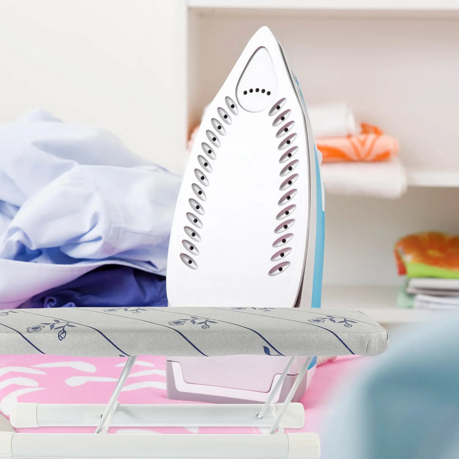 Small Foldable Ironing Board Compact Stable Non Slip Household Tabletop Iron Board for Clothes Shirts Sleeves Collar Pants