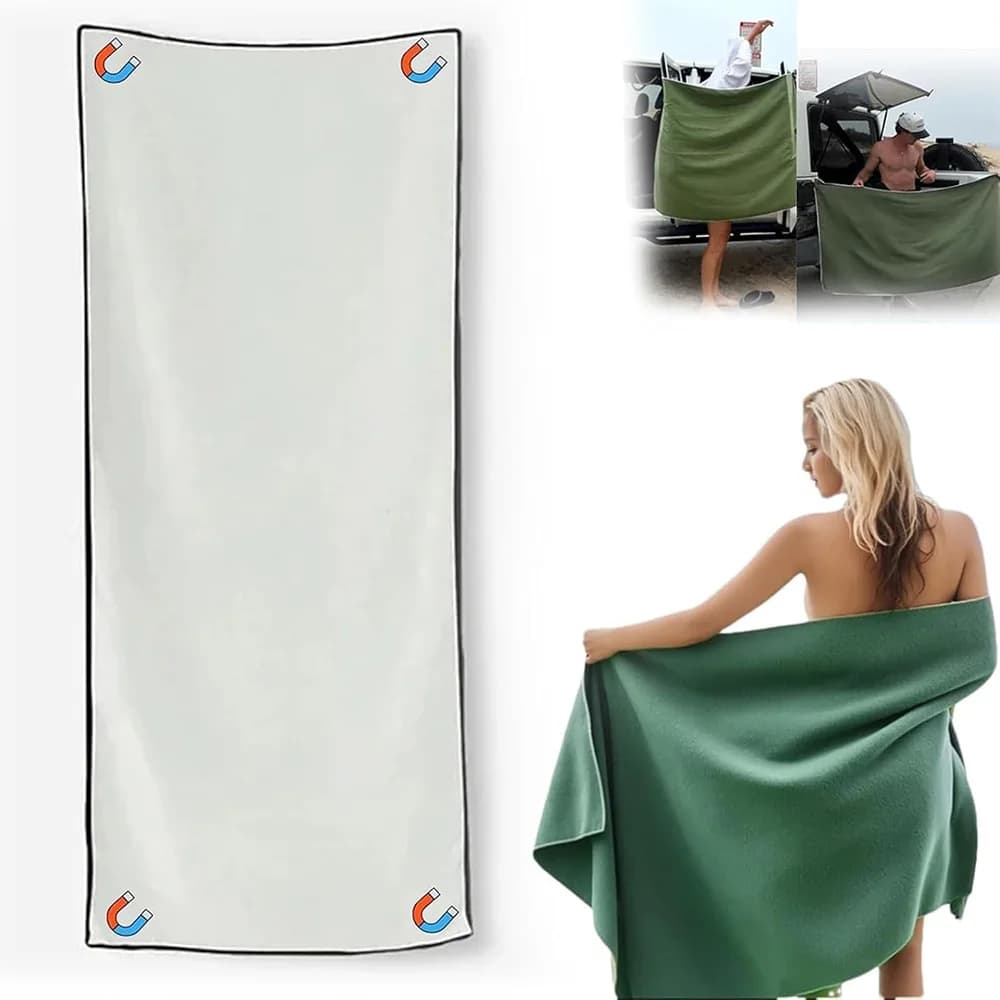 Asciugamano da bagno magnetico per esterni, asciugamani da bagno in microfibra oversize, super assorbente con chiusura magnetica per spiaggia, piscina, viaggi, campeggio