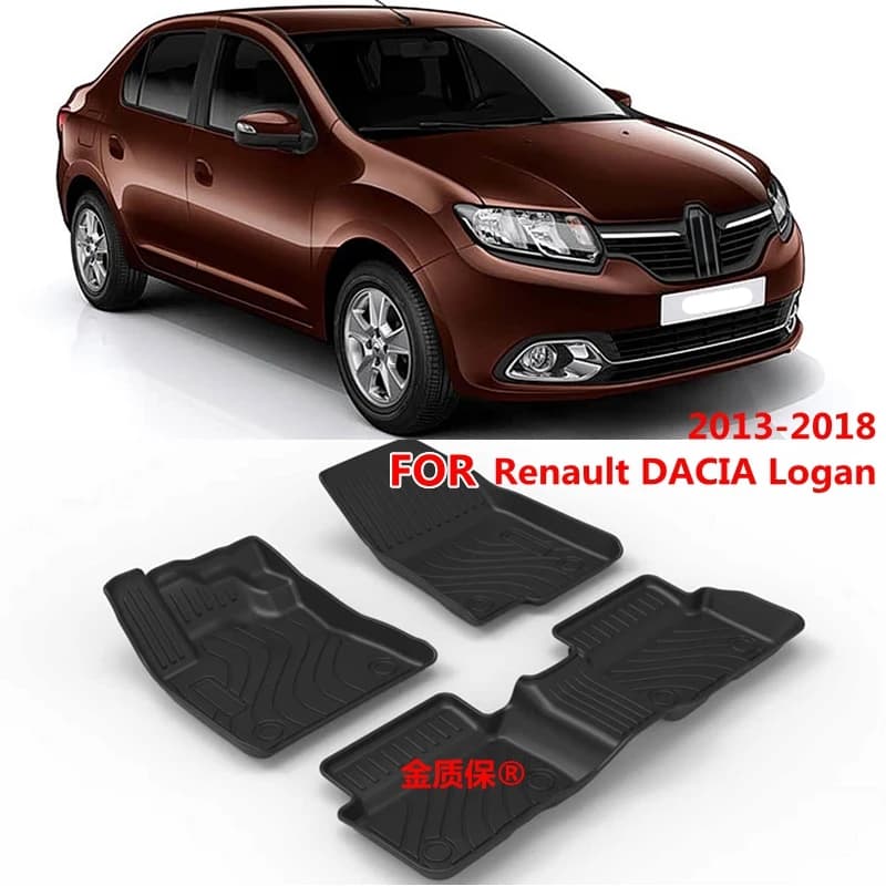 Use for 2013-2018 Renault Dacia Logan Carpet AllWeather Logan Luggage Mat Complete Set Suitable for Renault Logan Waterproof Mat