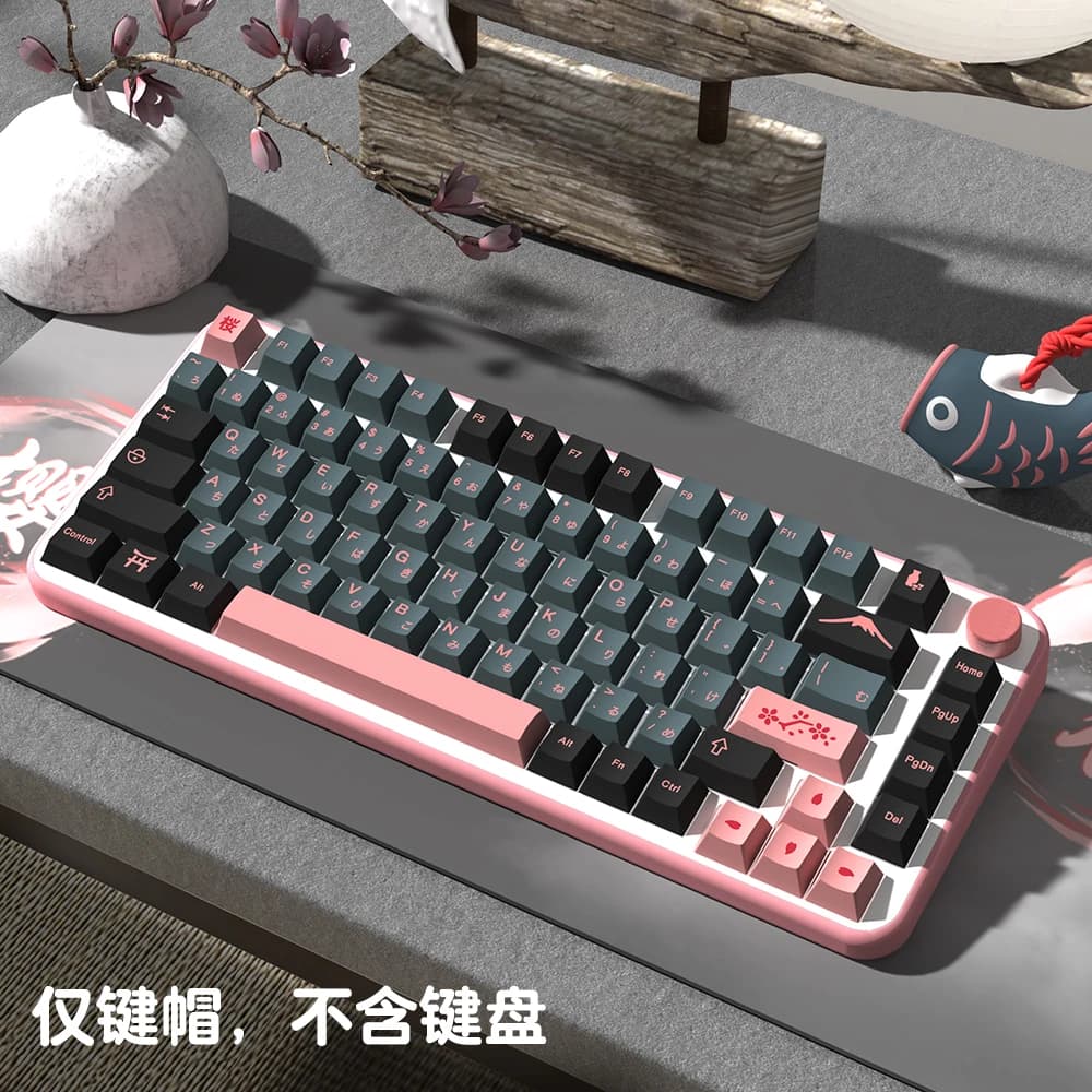 156 tasti GMK Night Sakura Copritasti Cherry Profilo Coreano Spagnolo Tedesco Keycap PBT Sublimazione della tintura per tastiera meccanica MX