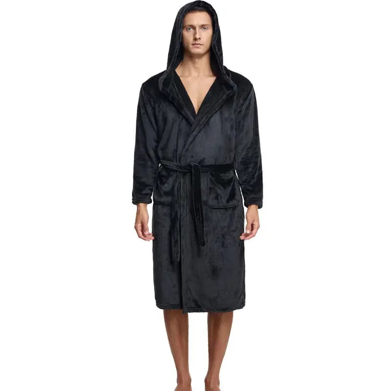 Cover wearable hoodie Desire inside men's dress with hood Long bathrobe warm and cozy men's bathrobe with pockets