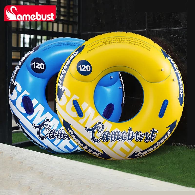 Camebust Anello da Nuoto Gonfiabile per Adulti, Ispessito, Modello Firebird, Grande, Popolare su Internet, con Doppio Sistema di Gonfiaggio