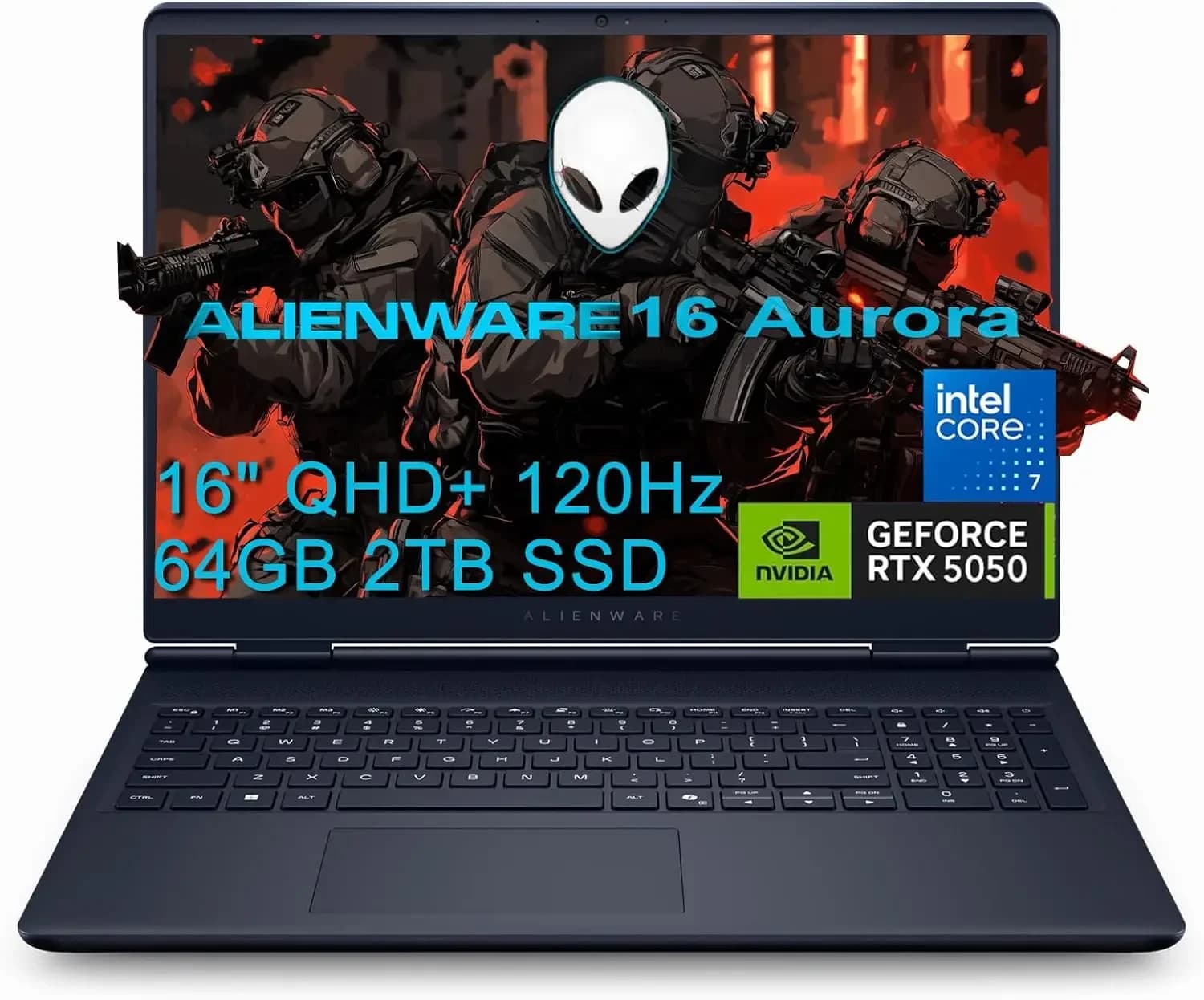 RAM DDR5 da 64 GB, SSD da 2 TB, NVIDIA GeForce RTX 5050 8GB, Tastiera retroilluminata bianca, Wi-Fi 7, Ethernet, Webcam, Win 11 Home