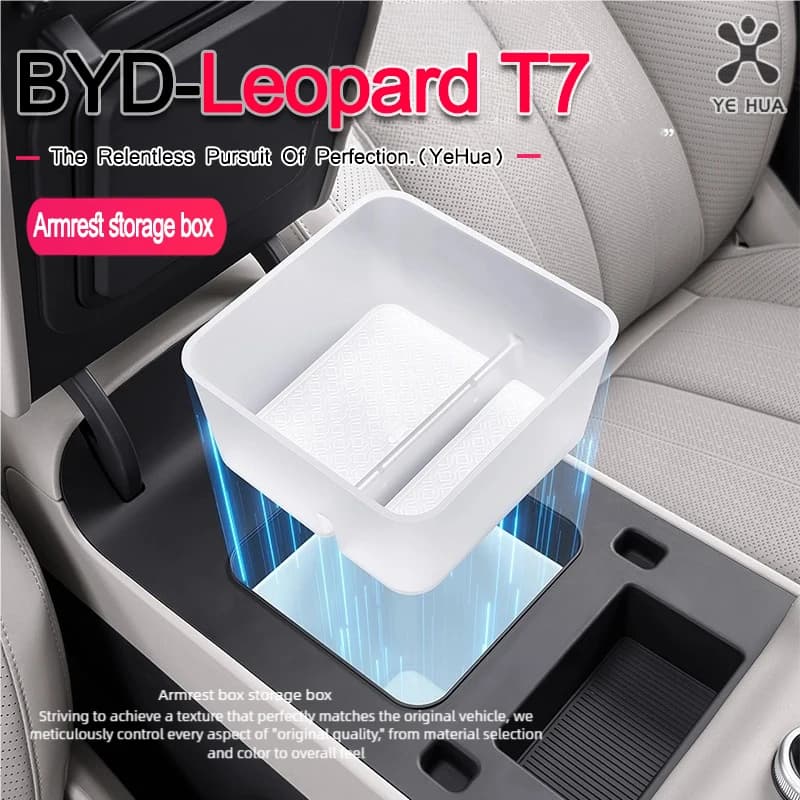 For BYD 2025-26 Formula Leopard Titanium 7 Central Control Arm Storage Box Refrigerator Storage Box Interior Accessories
