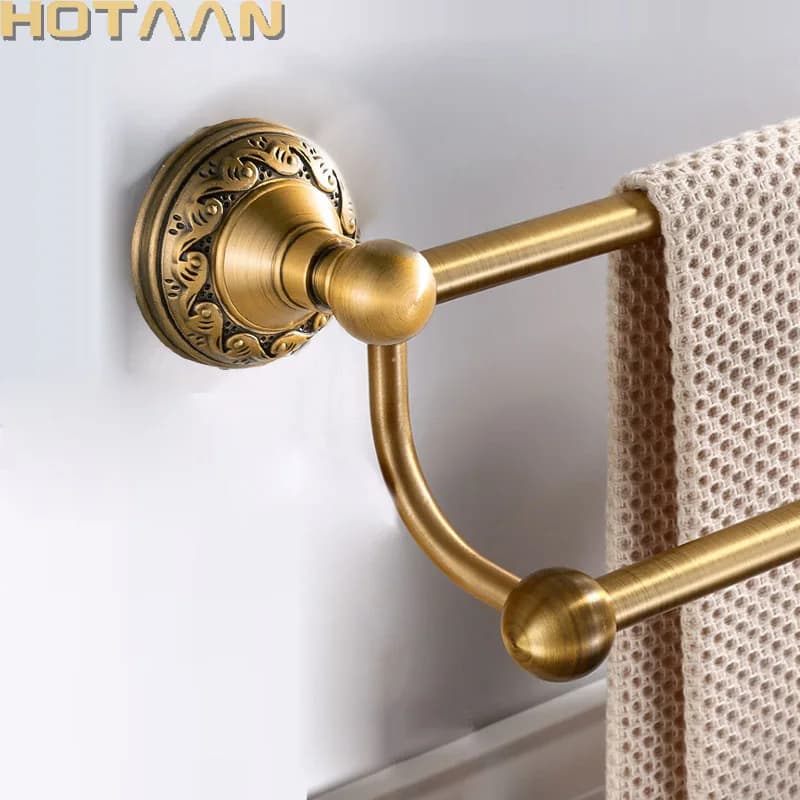 Portasciugamani da bagno in ottone antico Portasciugamani singolo Portasciugamani in alluminio massiccio 30/40/45/50/60cm Accessori da bagno
